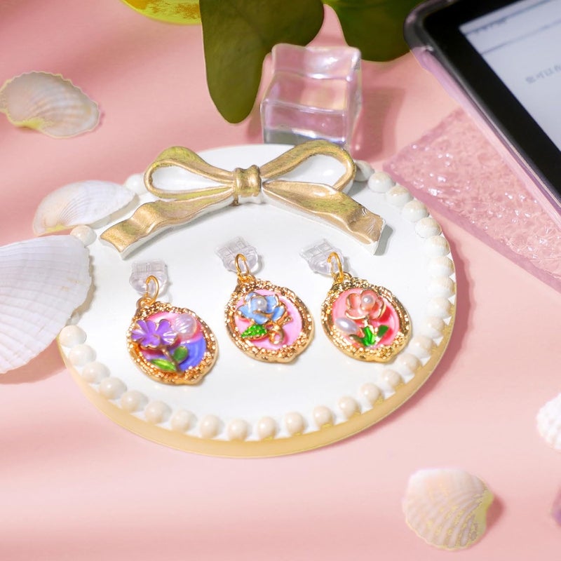 sunla Store 3Pcs Charms for Kindle, Exquisite Flowers Dust Plug Charm Compatible with E-Reader, Phone, Ipad with Type C/USB C Charging Port-CP003 - Image 3